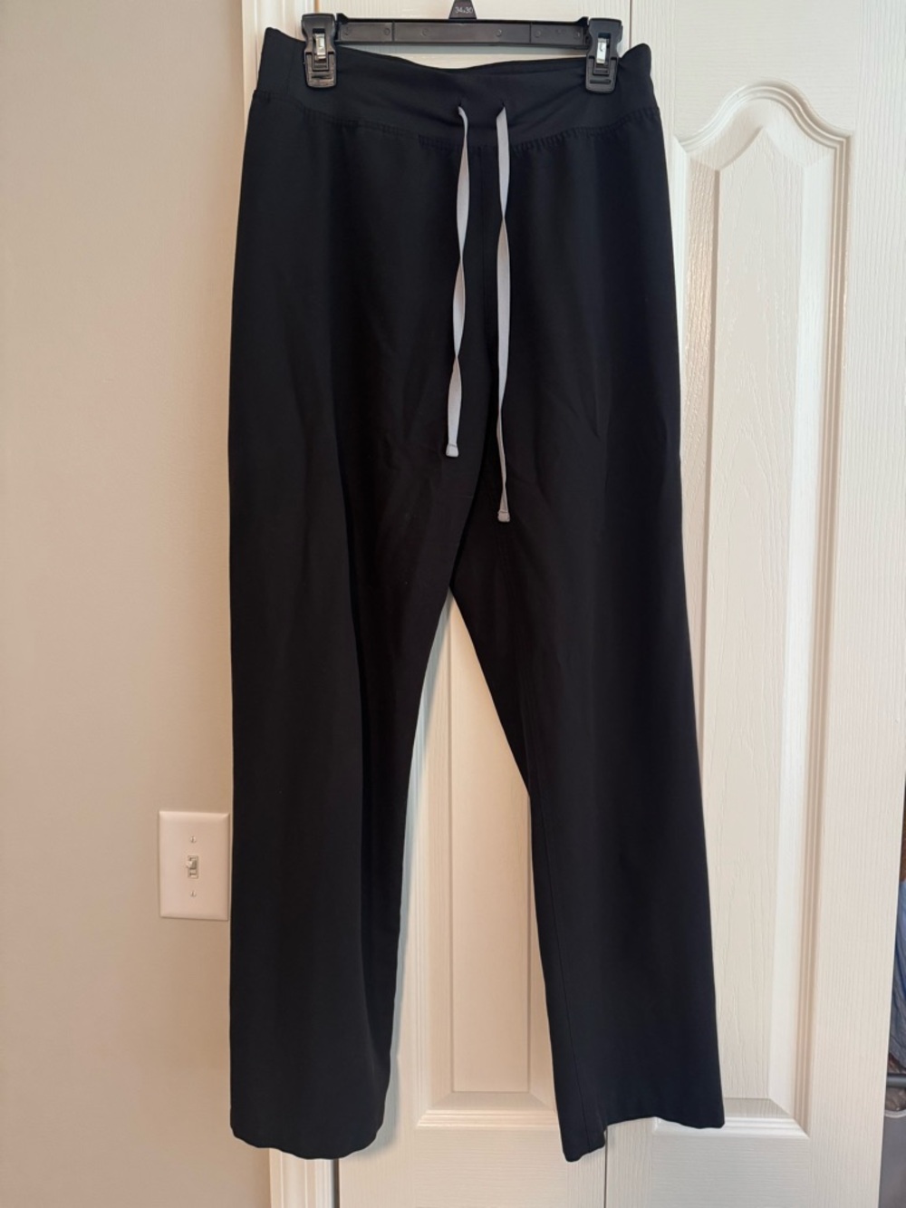 Figs Men’s Black Jogger Pants with White Drawstring